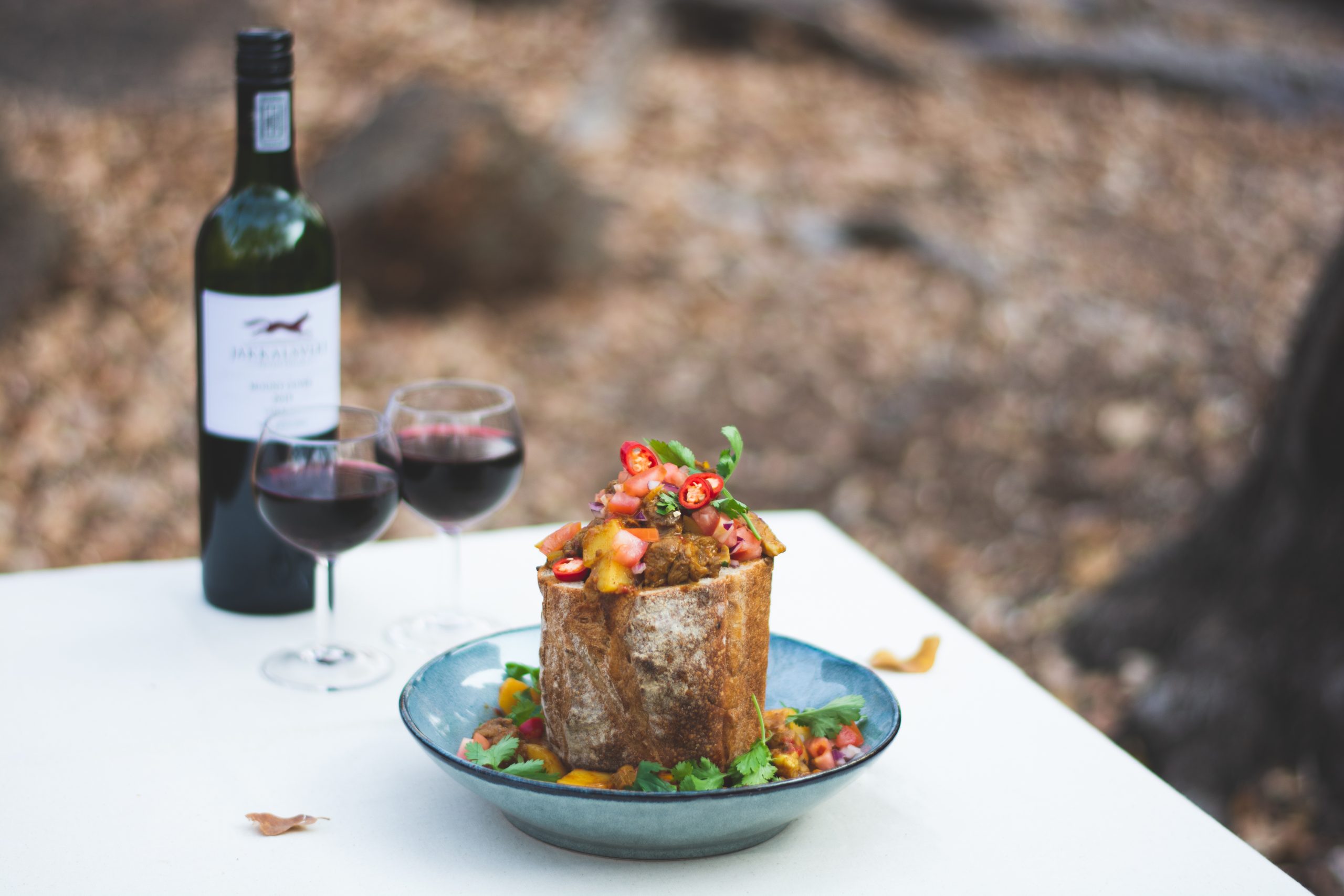 Bunny Chow with Mutton Curry