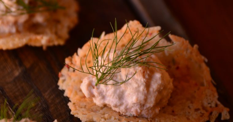 Parmesan Tuile With Smoked Trout Mousse