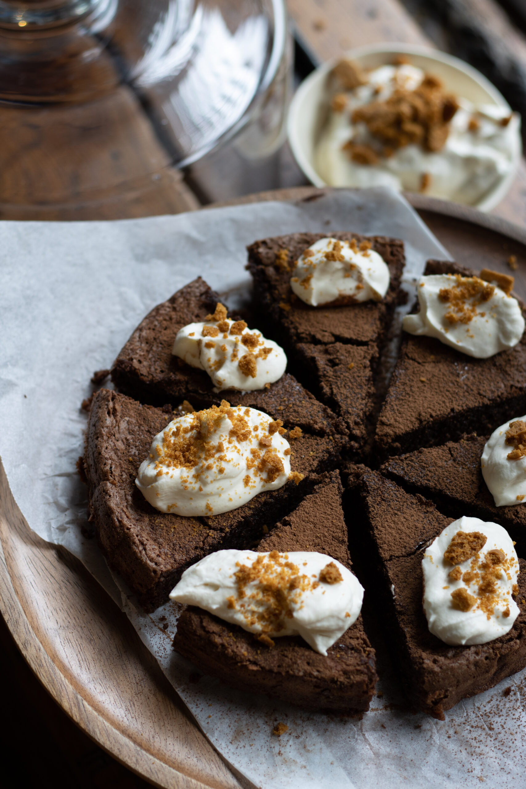 Dark Chocolate & Coffee Liqueur Almond Cake