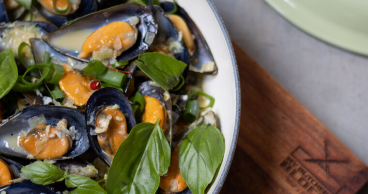 Thai Mussels with Chilli, Ginger and Beer Broth