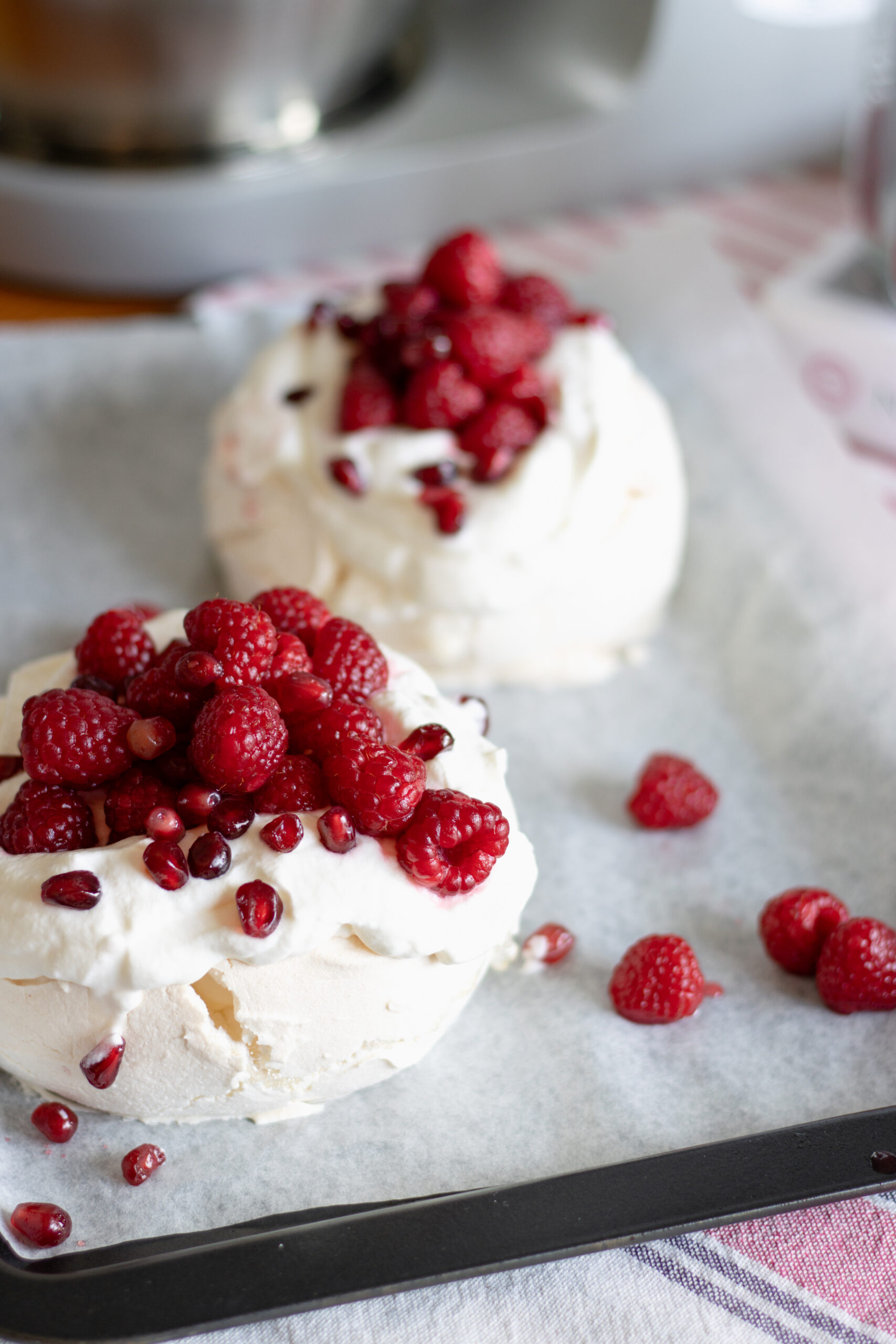 Mini Rose & Raspberry Pavlovas